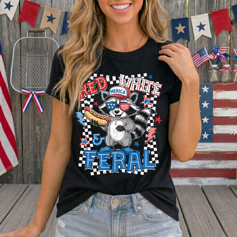 Red, White & Feral - DTF Transfer