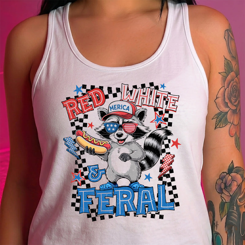 Red, White & Feral - DTF Transfer