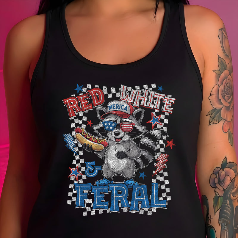 Red, White & Feral - DTF Transfer