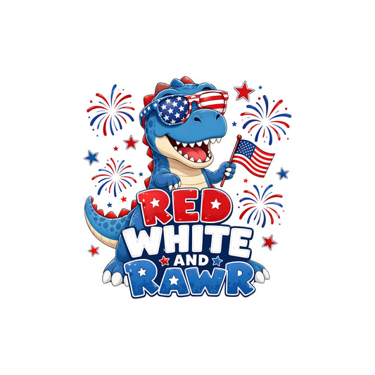 Red, White & Rawr - DTF Transfer