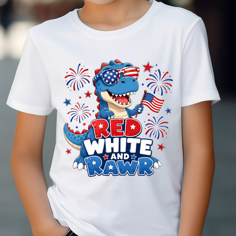 Red, White & Rawr - DTF Transfer