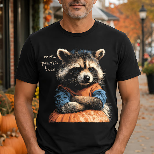 Restin' Pumpkin Face Trash Panda - DTF Transfer