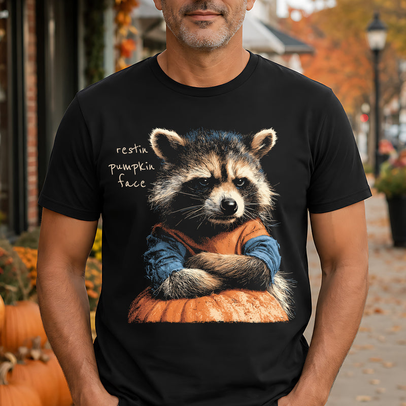 Restin' Pumpkin Face Trash Panda - DTF Transfer