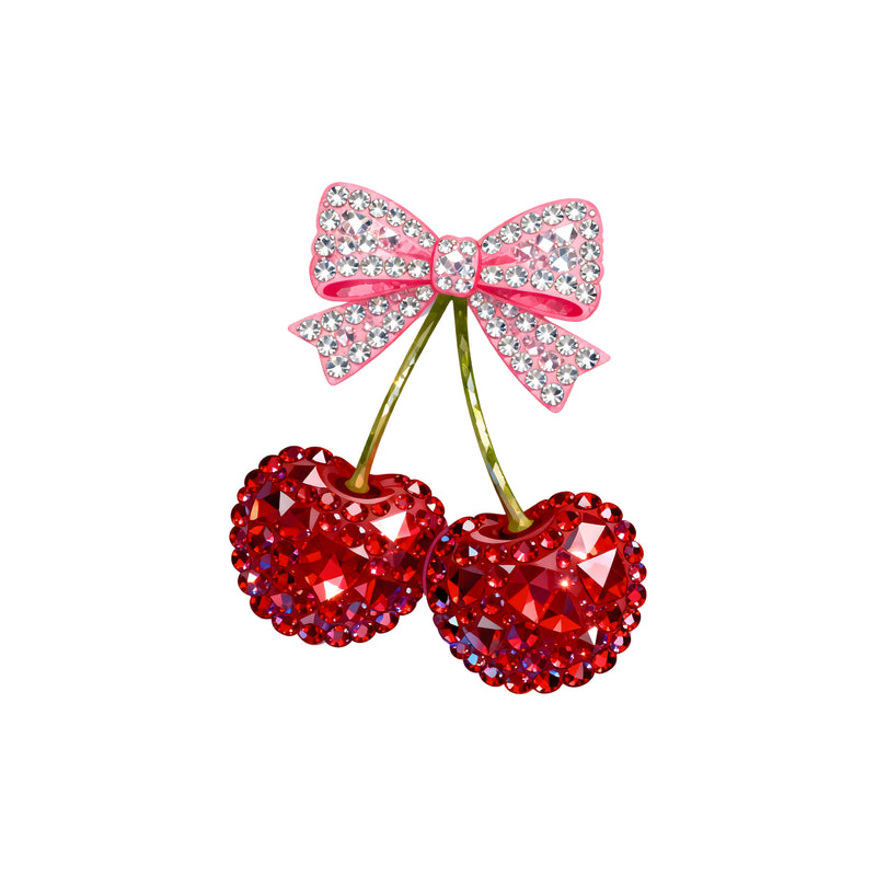 Faux Rhinestone - Cherries - DTF Transfer