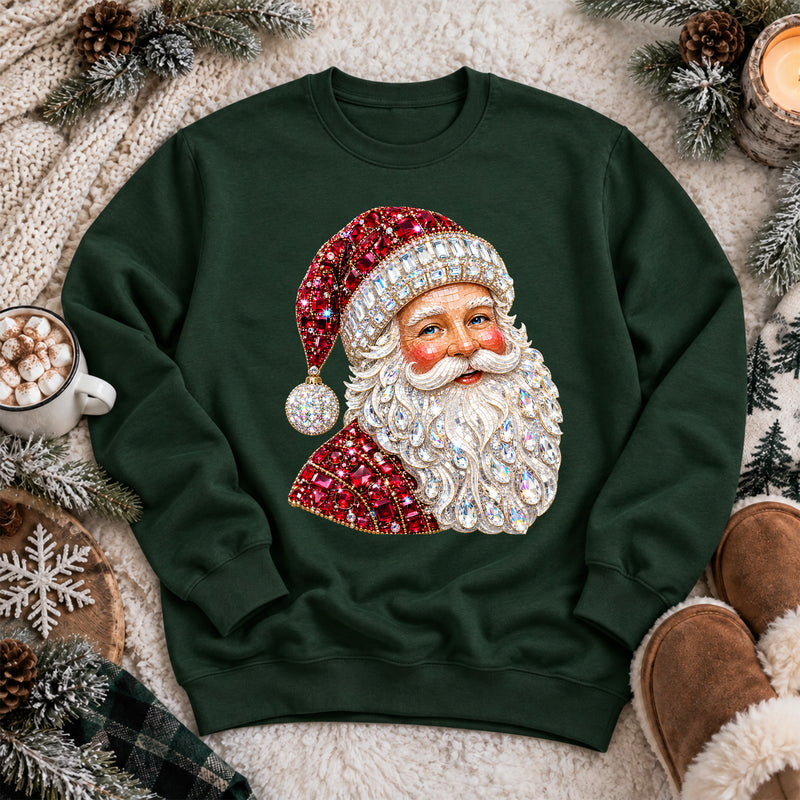 Faux Gemstone Glam Santa Claus - DTF Transfer