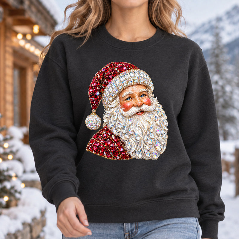 Faux Gemstone Glam Santa Claus - DTF Transfer