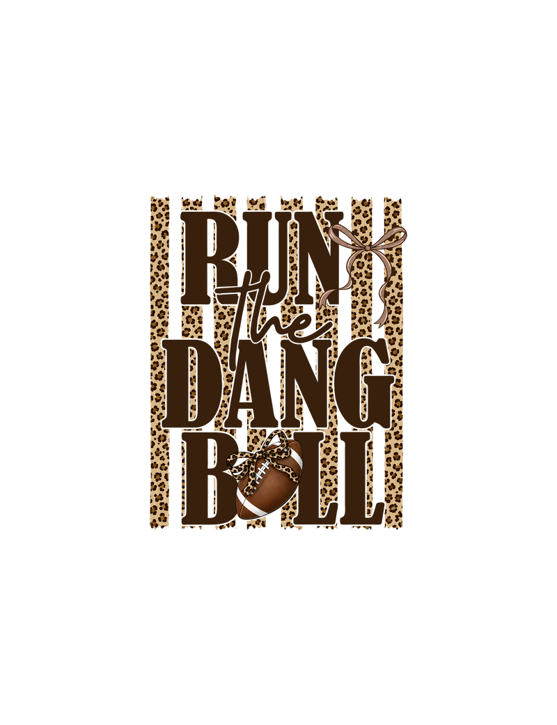 Leopard Print & Coquette Football - DTF Transfer