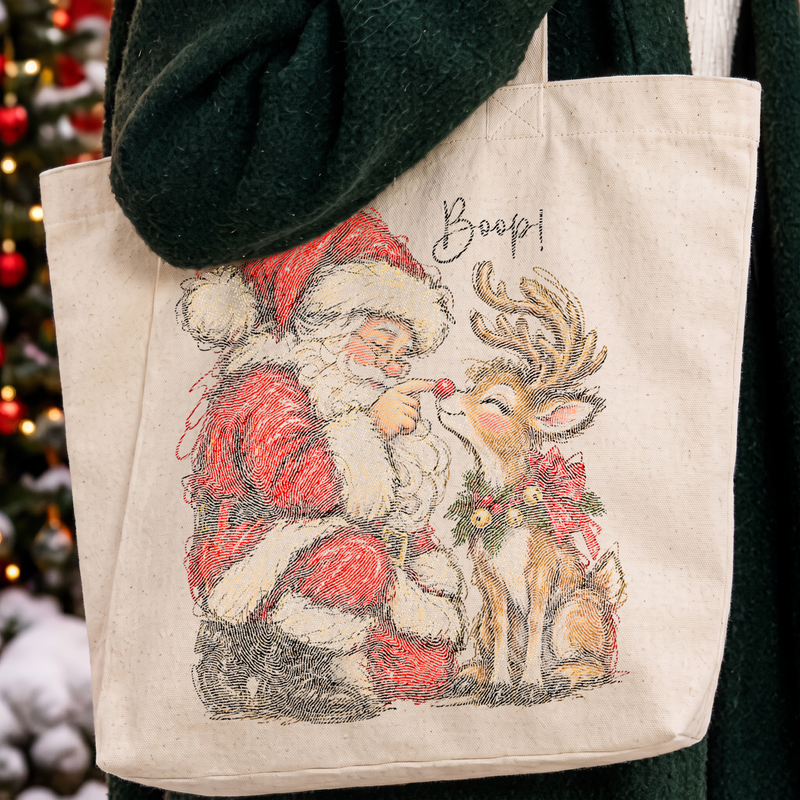 Santa Boops Reindeer Nostalgic Scribble Art Christmas - DTF Transfer