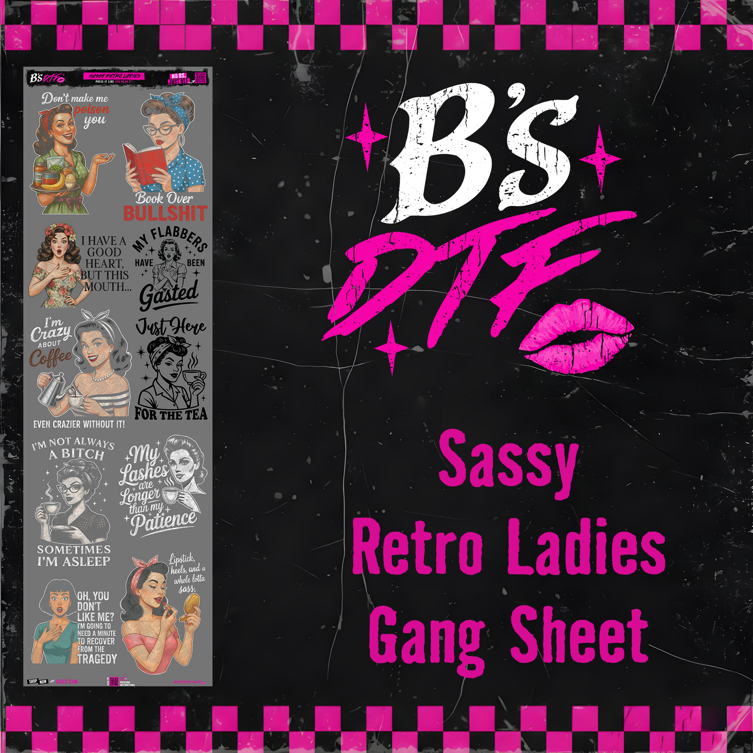 Sassy Retro Ladies Gang Sheet