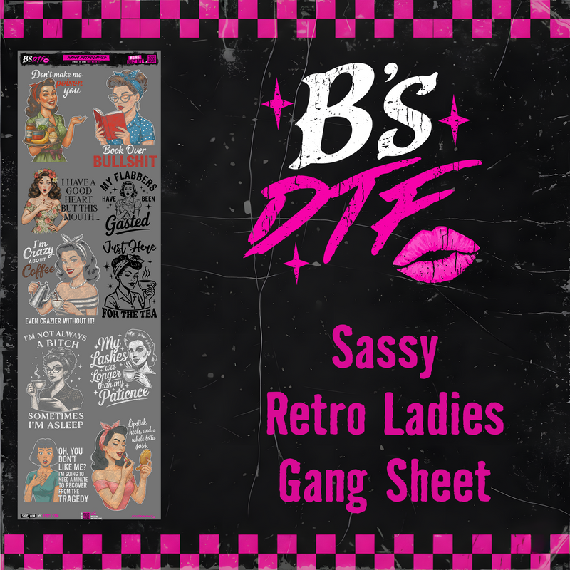Sassy Retro Ladies Gang Sheet