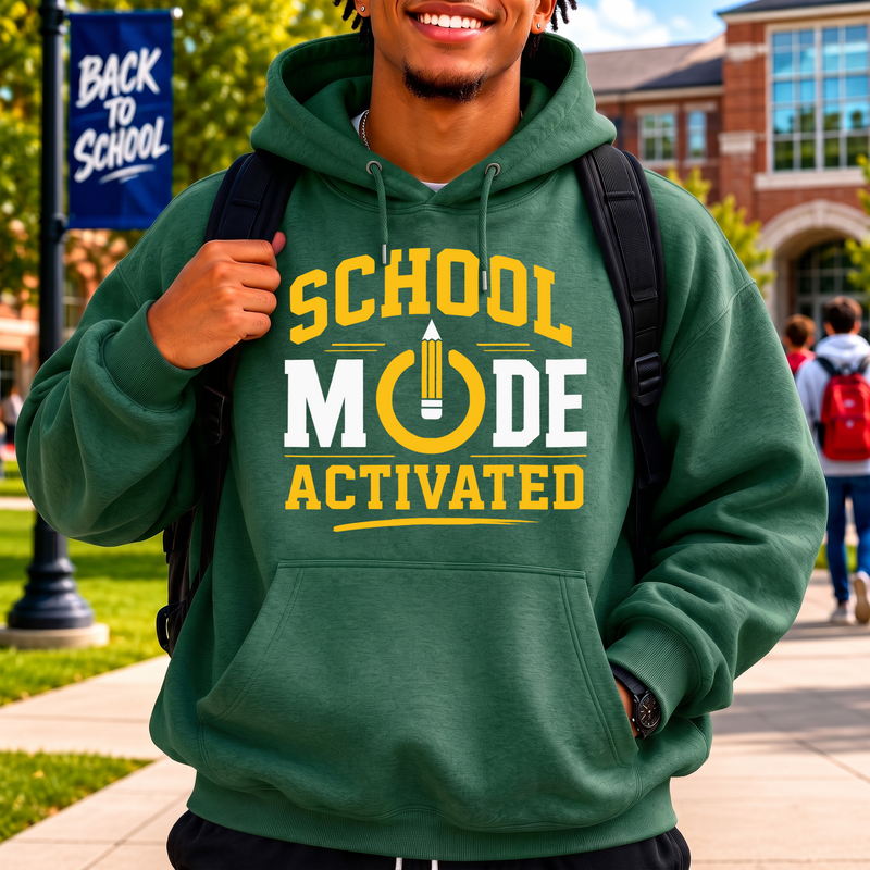 School Mode Activated Tech Varsity - DTF Transfer