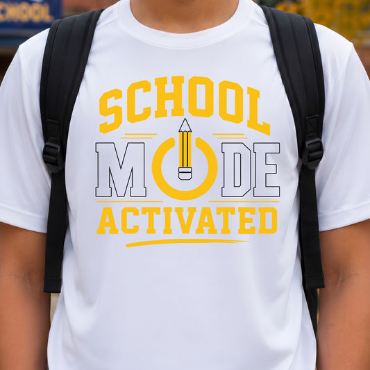 School Mode Activated Tech Varsity - DTF Transfer