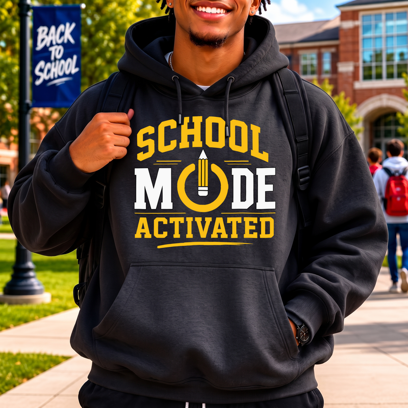 School Mode Activated Tech Varsity - DTF Transfer