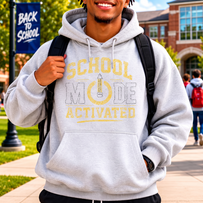 School Mode Activated Tech Varsity - DTF Transfer