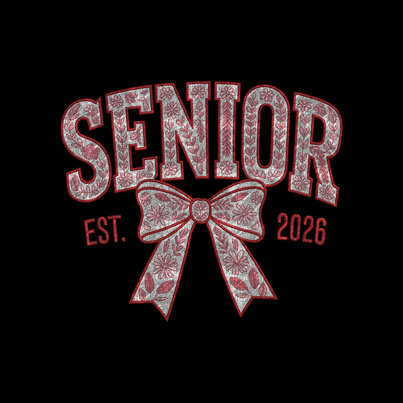Faux Embroidery Floral, Senior 2026 - DTF Transfer