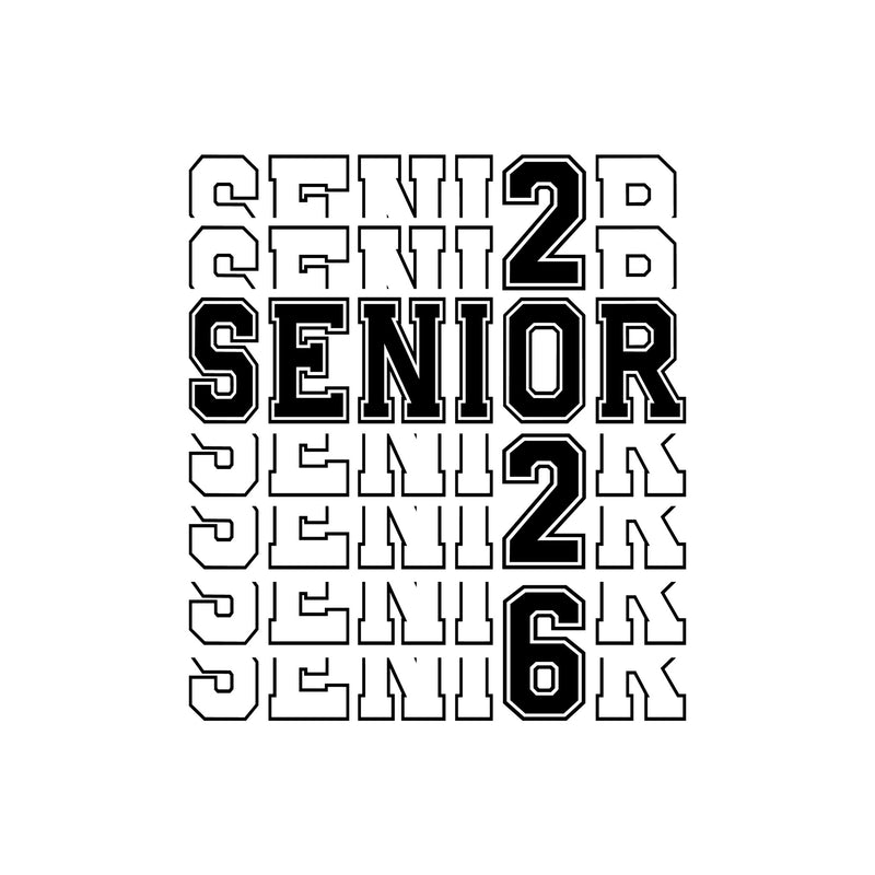 Stacked Senior 2026 - DTF Transfer