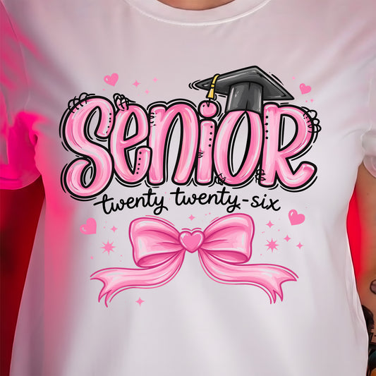 The Senior '26 Pink Bow - DTF Transfer