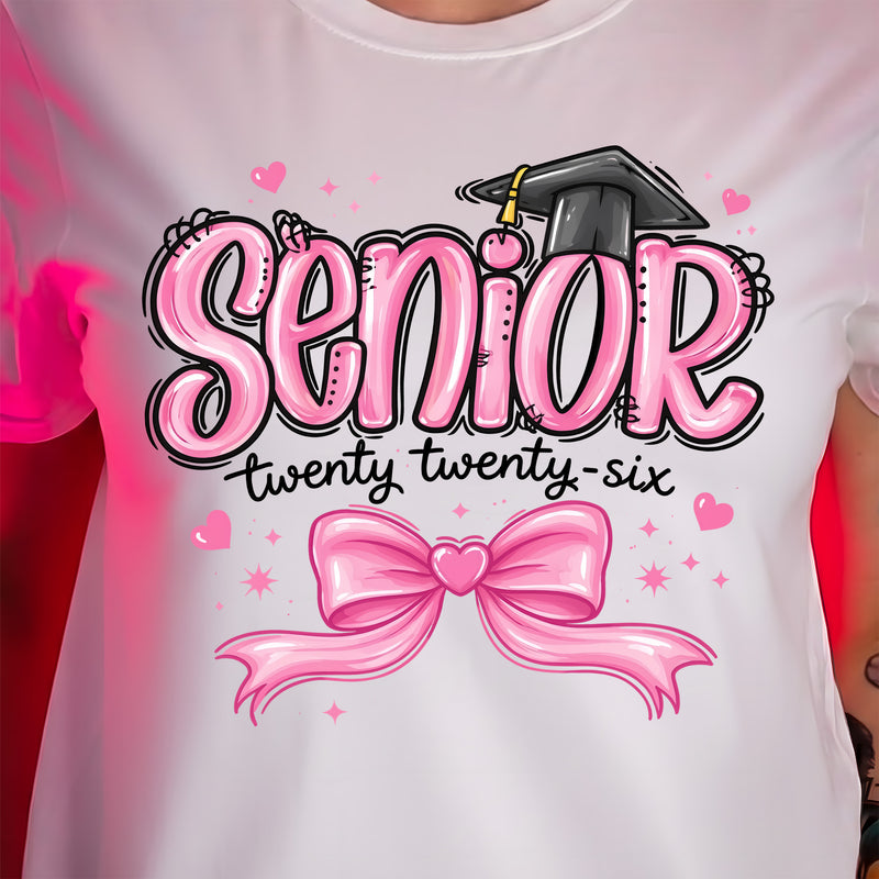 The Senior '26 Pink Bow - DTF Transfer