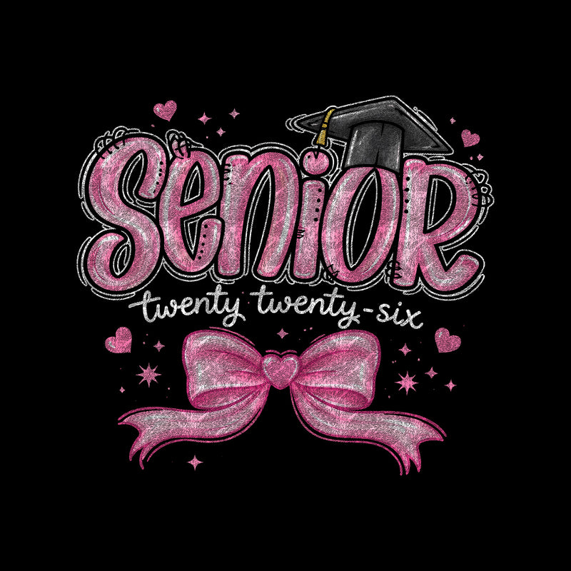 The Senior '26 Pink Bow - DTF Transfer