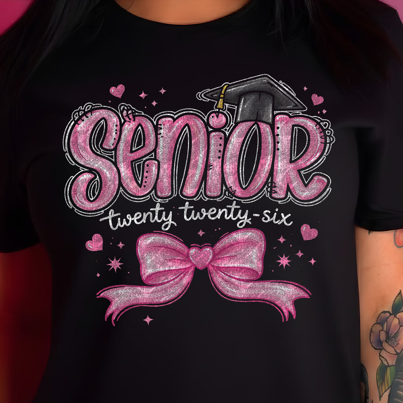 The Senior '26 Pink Bow - DTF Transfer