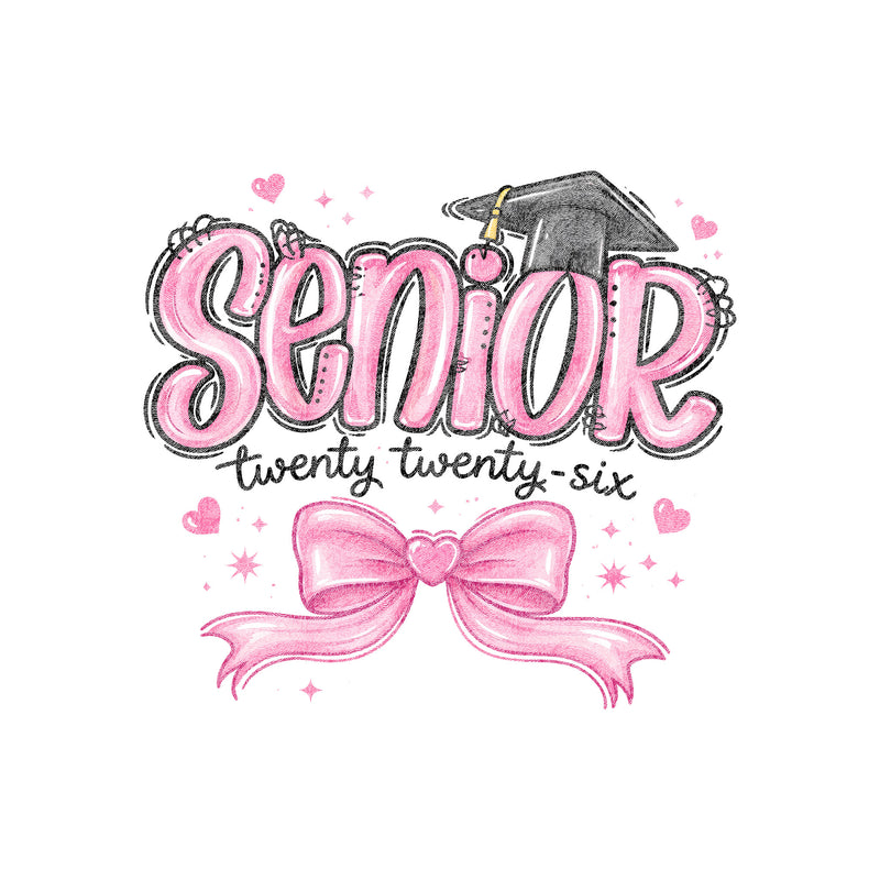 The Senior '26 Pink Bow - DTF Transfer