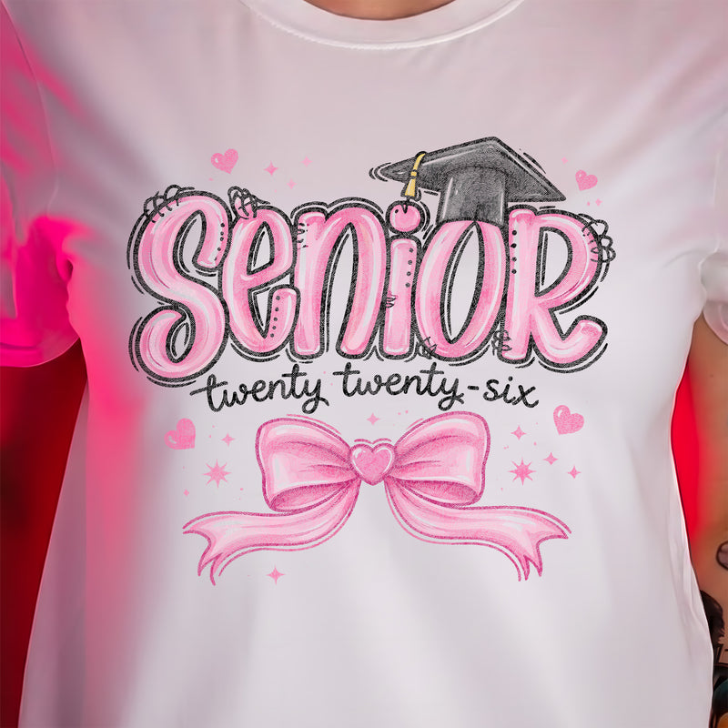 The Senior '26 Pink Bow - DTF Transfer