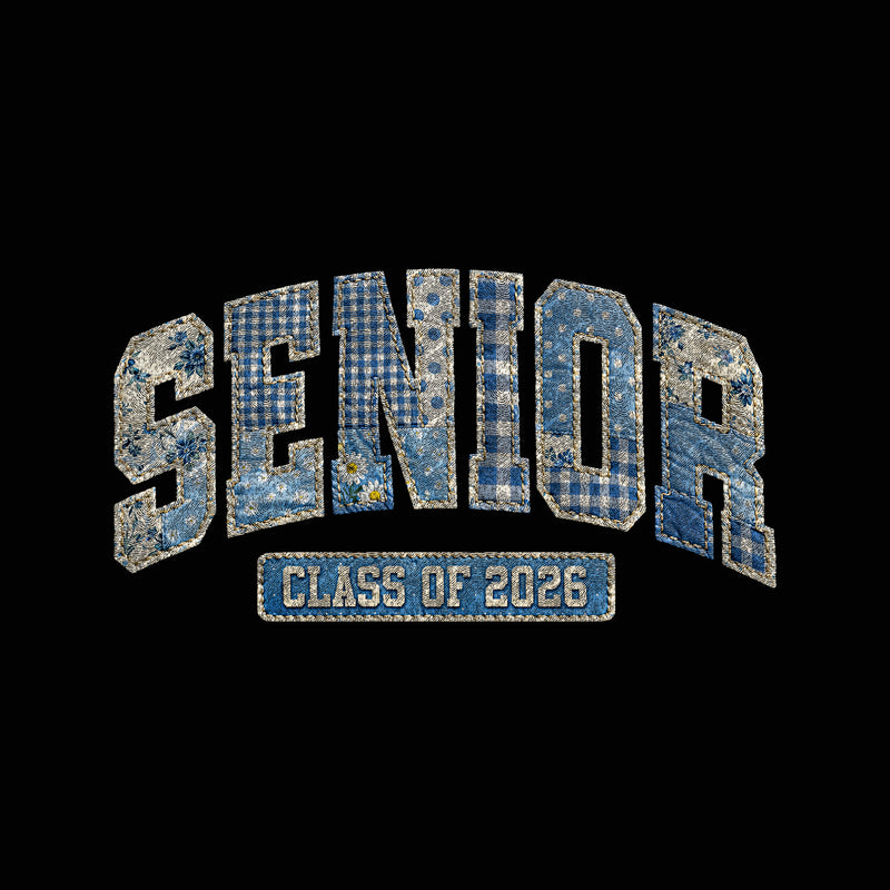 Blue Quilted Senior, Class Of 2026 - DTF Transfer