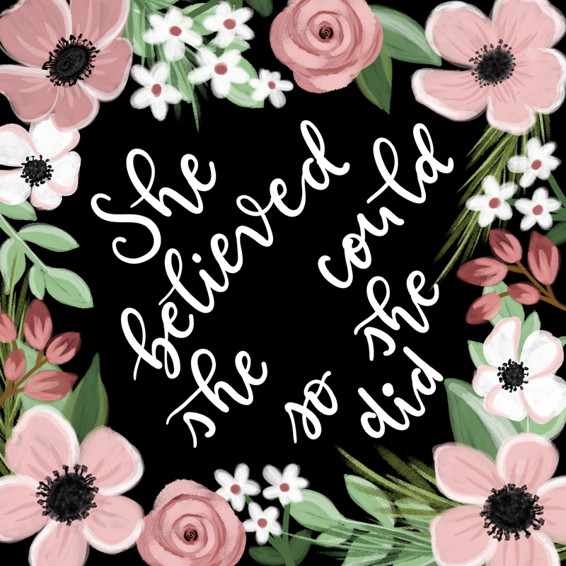 She Believed She Could, So She Did - Cap Topper - DTF Transfer
