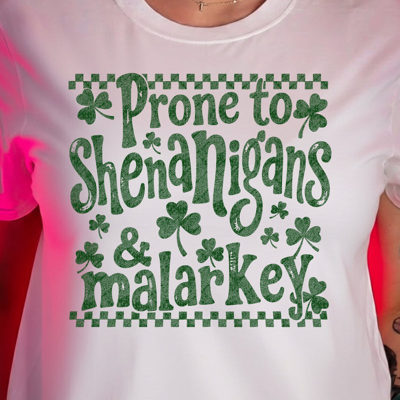 Prone To Shenanigans And Malarkey - DTF Transfer