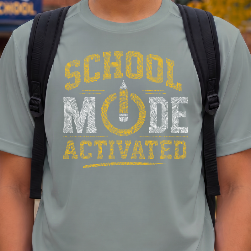 School Mode Activated Tech Varsity - DTF Transfer