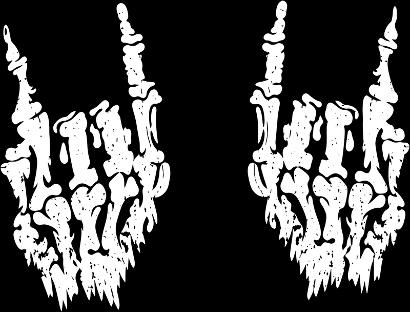 Skeletal Rock Hands - DTF Transfer