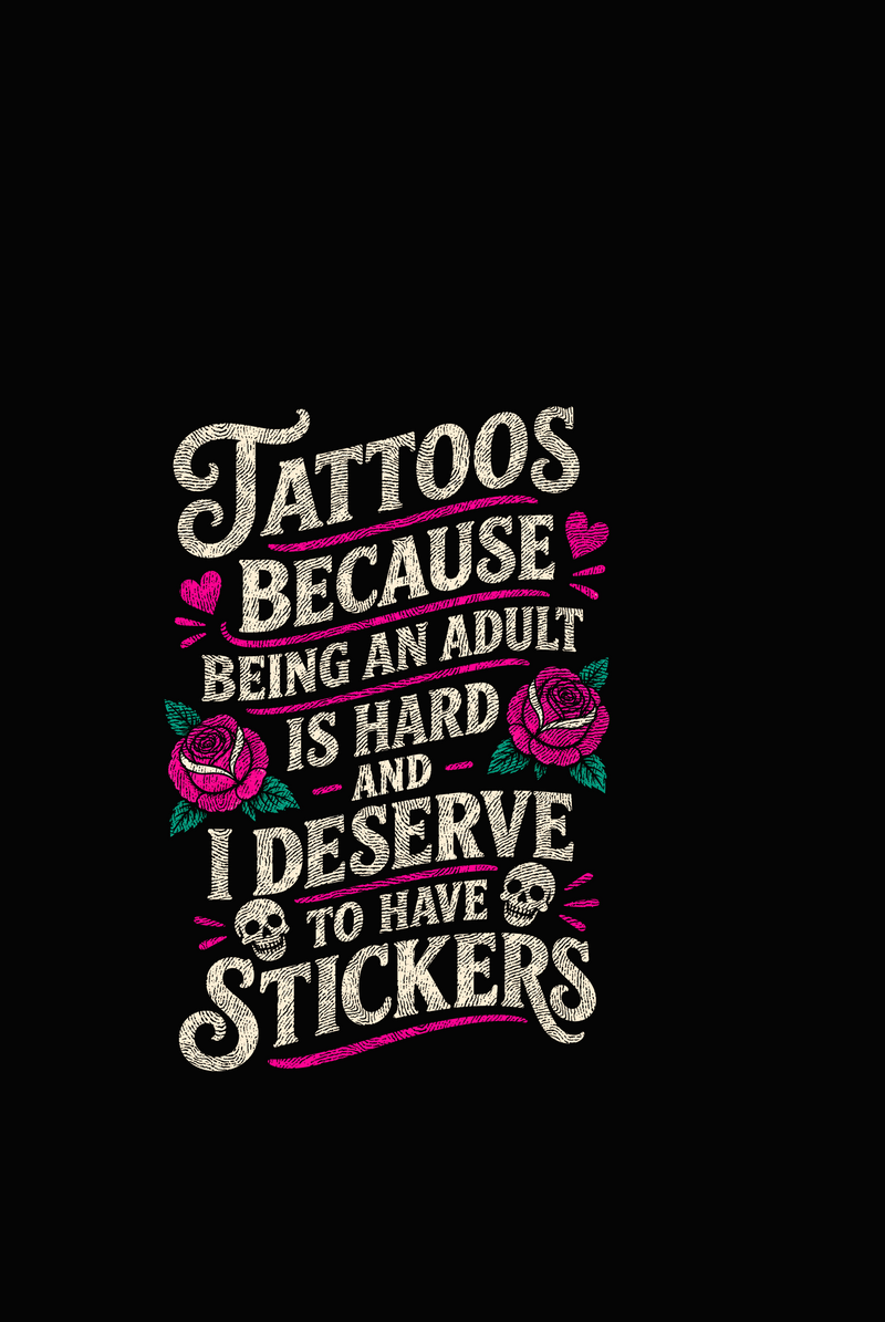 Skulls & Roses Ink Lover - DTF Transfer