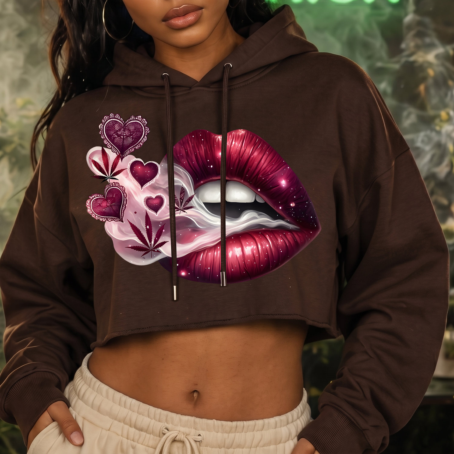 Smokey Velvet Lips Aesthetic -  DTF Transfer