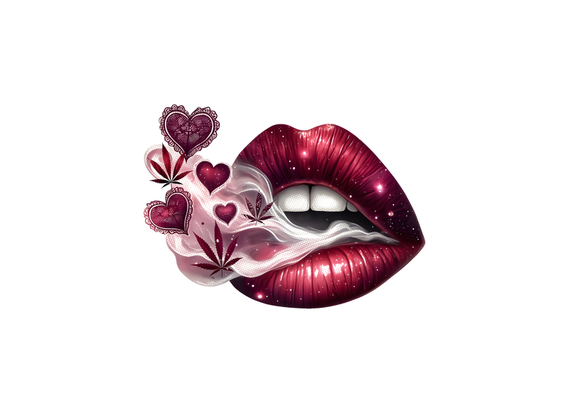 Smokey Velvet Lips Aesthetic -  DTF Transfer