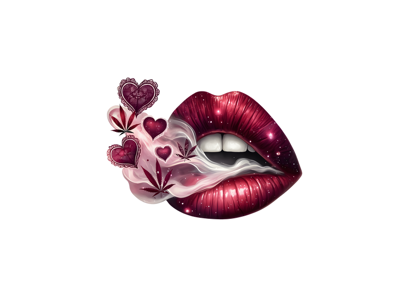 Smokey Velvet Lips Aesthetic -  DTF Transfer