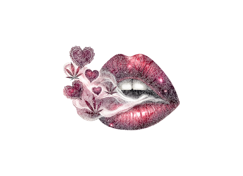 Smokey Velvet Lips Aesthetic -  DTF Transfer