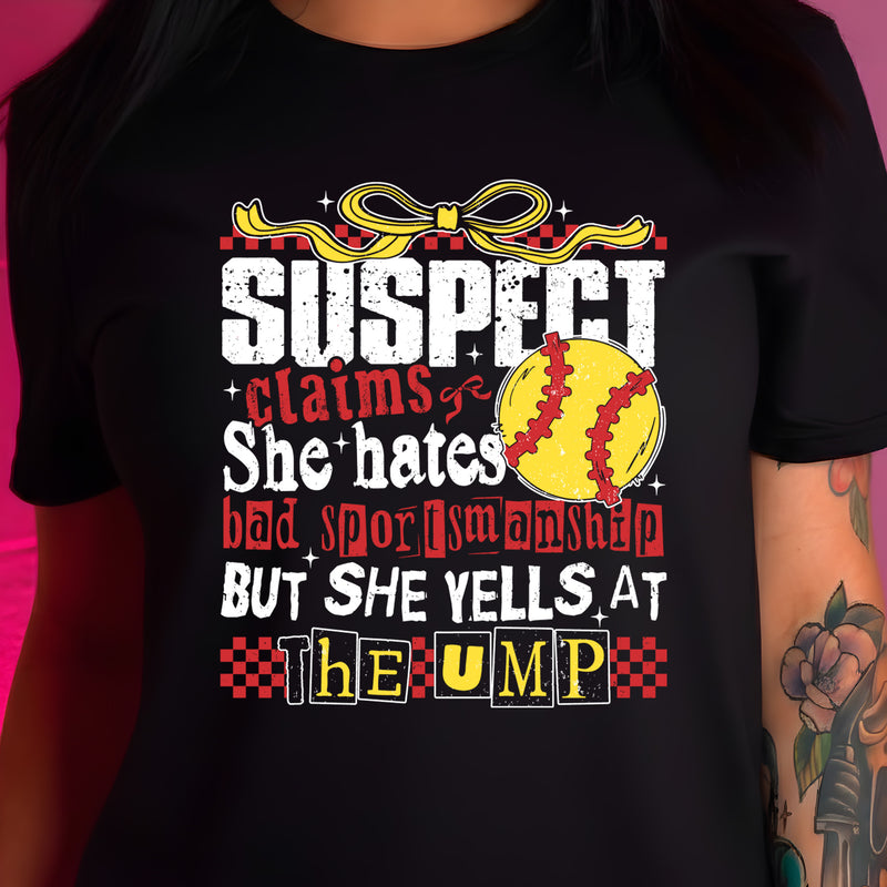 Softball Suspect - DTF Transfer
