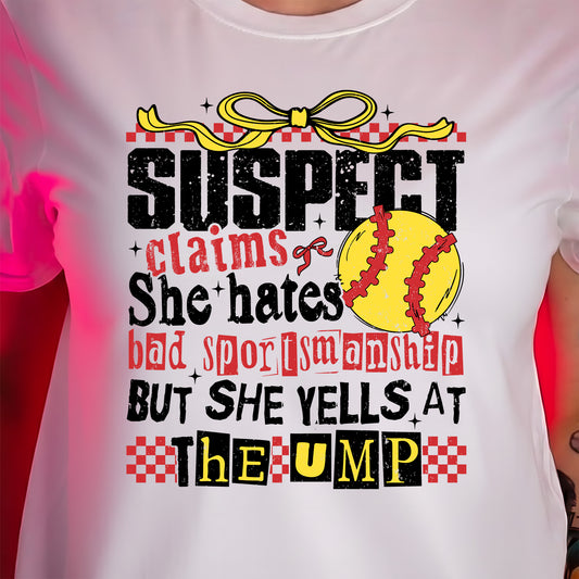 Softball Suspect - DTF Transfer