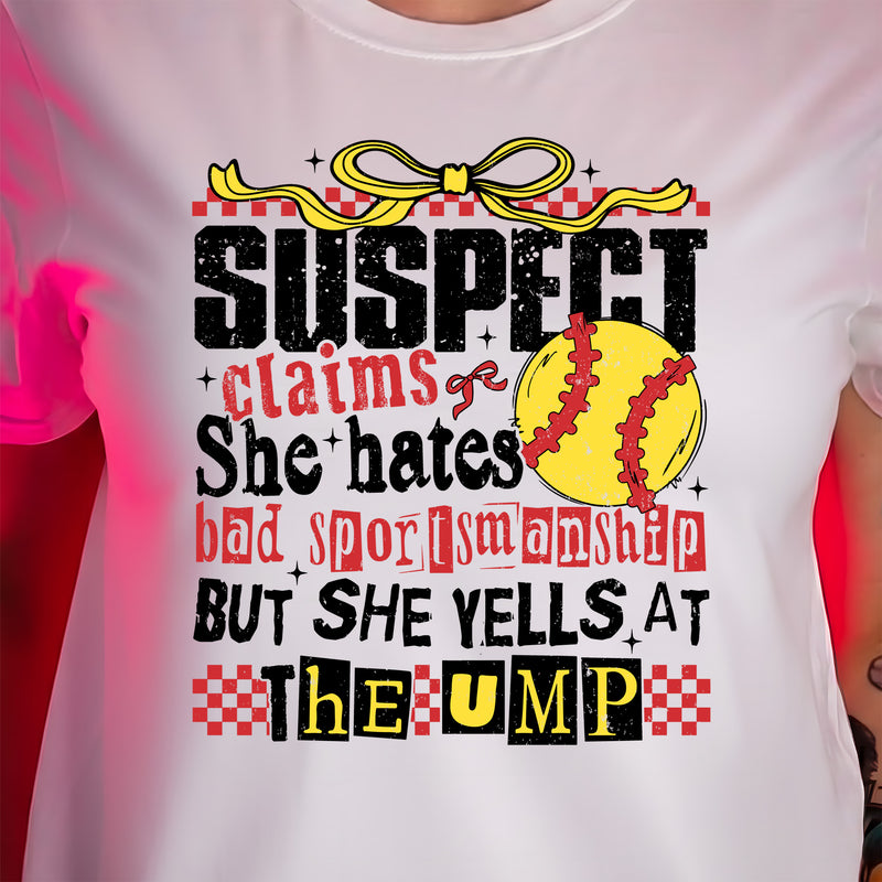 Softball Suspect - DTF Transfer