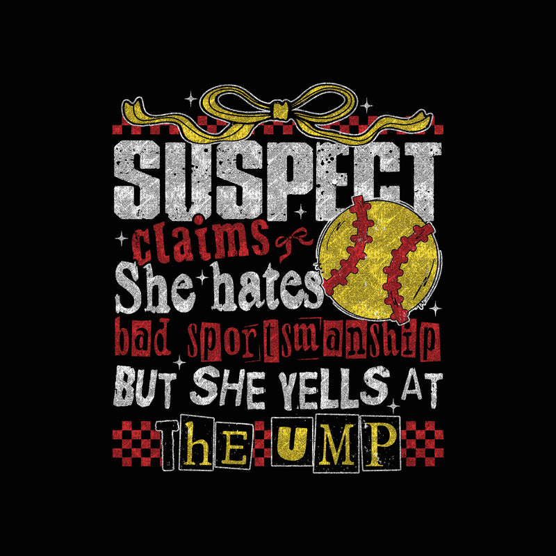 Softball Suspect - DTF Transfer