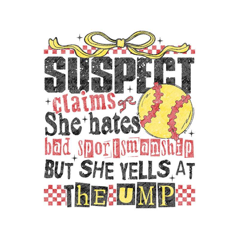 Softball Suspect - DTF Transfer