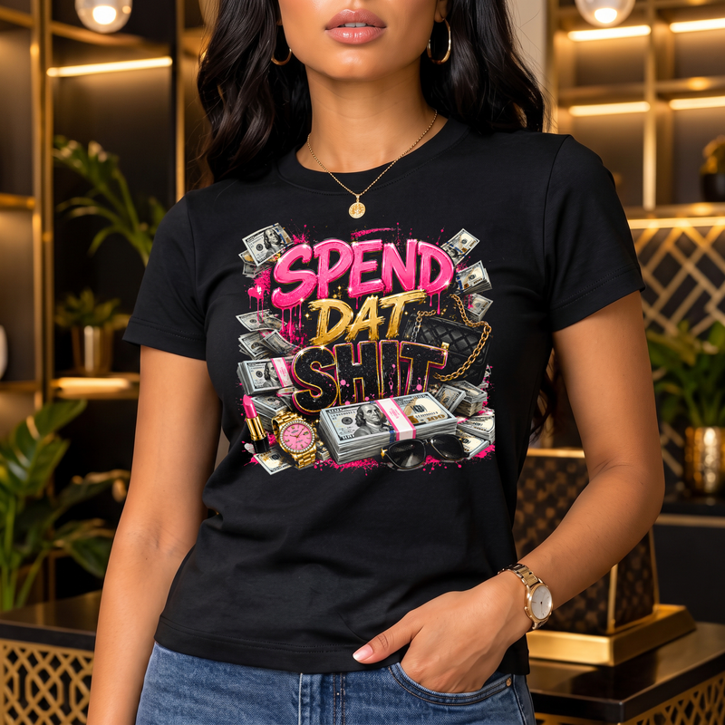 Graffiti Pink & Cash Money Glam DTF Transfer