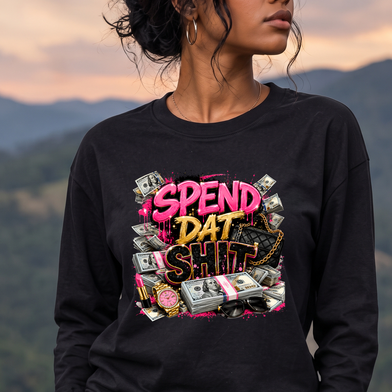 Graffiti Pink & Cash Money Glam DTF Transfer