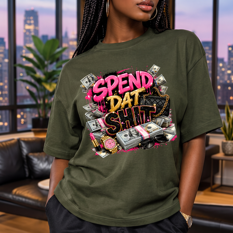 Graffiti Pink & Cash Money Glam DTF Transfer