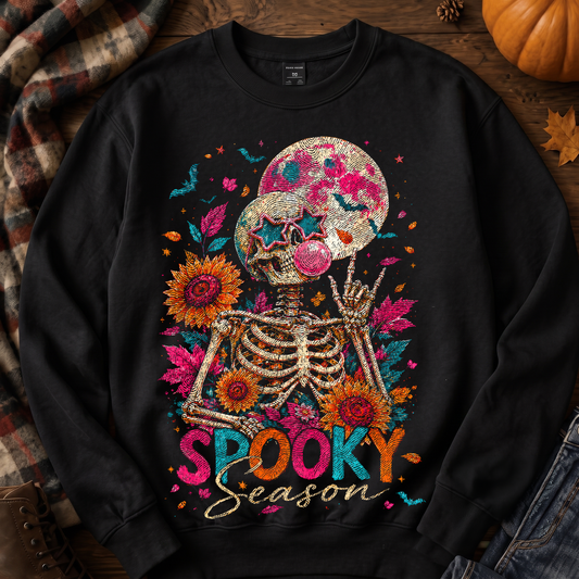 Spooky Season Skeleton Neon Bubblegum - DTF Transfer