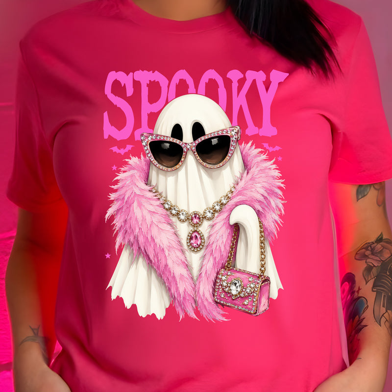 Spooky Pink Glam Boujee Ghost - DTF Transfer