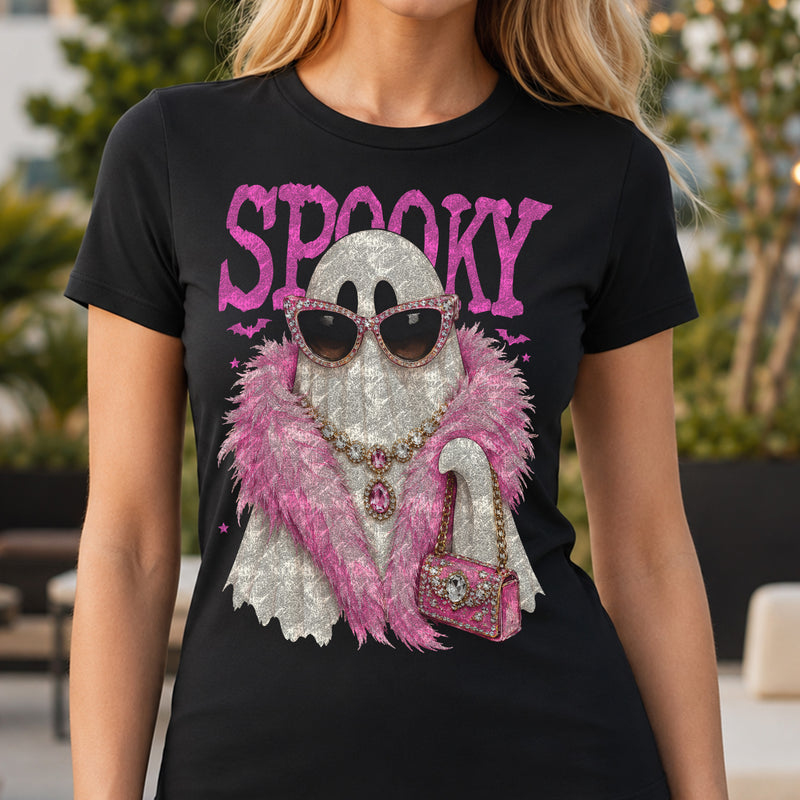 Spooky Pink Glam Boujee Ghost - DTF Transfer