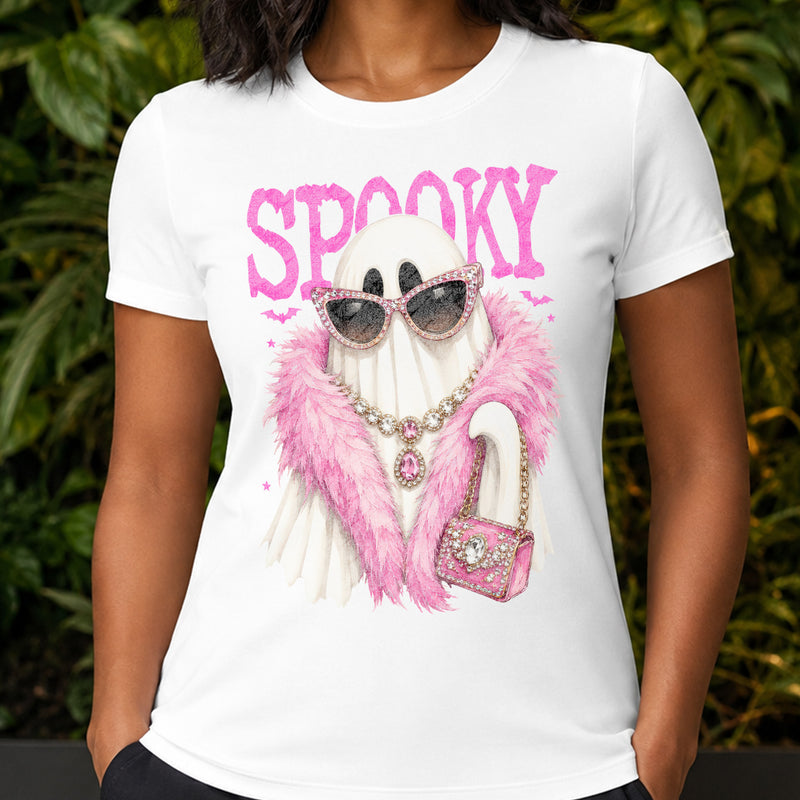 Spooky Pink Glam Boujee Ghost - DTF Transfer