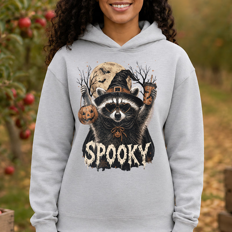Spooky Witch Raccoon & Iced Coffee - DTF Transfer