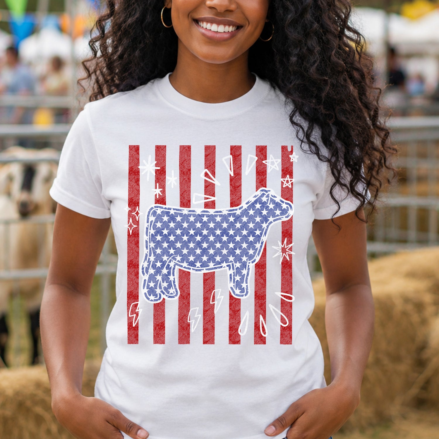 Stars & Stripes Cow - DTF Transfer
